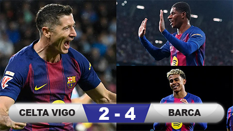 Lewandowski và Rashford 'lập hat-trick', Barca áp sát Real Madrid
